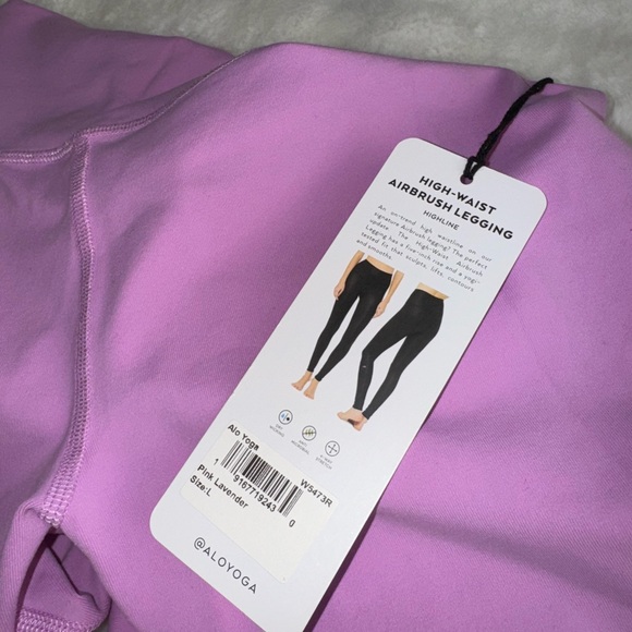 NWT ALO Yoga Airbrush Leggings, Pink Lavender, L - Picture 4 of 6